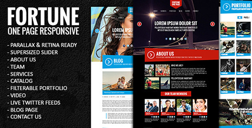 ThemeForest - Fortune - One Page Responsive Parallax Template - RIP