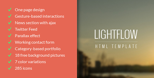 ThemeForest - Lightflow - Responsive One Page Parallax Template - RIP