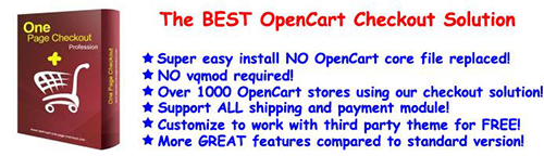 One Page Checkout Pro - Advanced OpenCart Checkout Solution! Extension for OpenCart