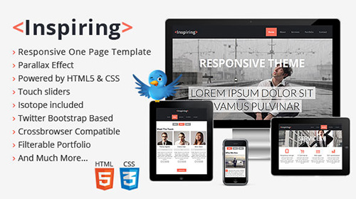 Mojo-Themes - Inspiring Responsive One Page Template - RIP