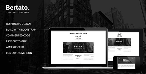 ThemeForest - Bertato - Responsive Coming Soon Page - RIP