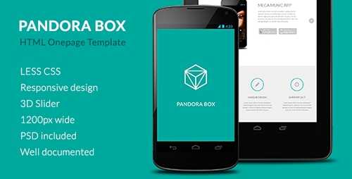 ThemeForest - Pandora Box: Mobile Develop Onepage HTML Template - RIP