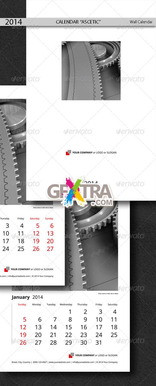 GraphicRiver - Calendar Template Ascetic 2015 (2014)