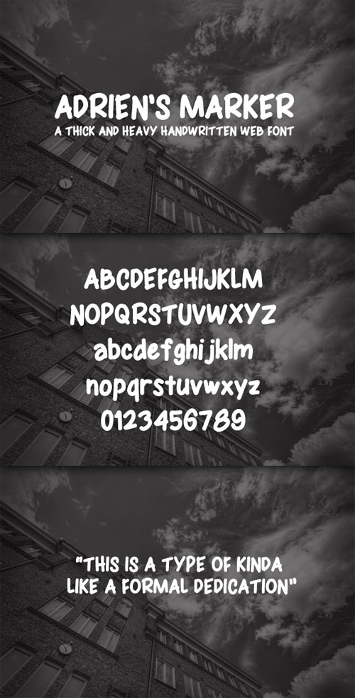 WeGraphics - Adrien’s Marker Handwritten Web Font