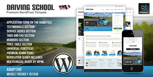 ThemeForest - Driving School v1.3 - WordPress Theme for Small Business