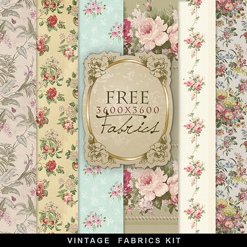 Textures - Vintage Fabrics With Flowers