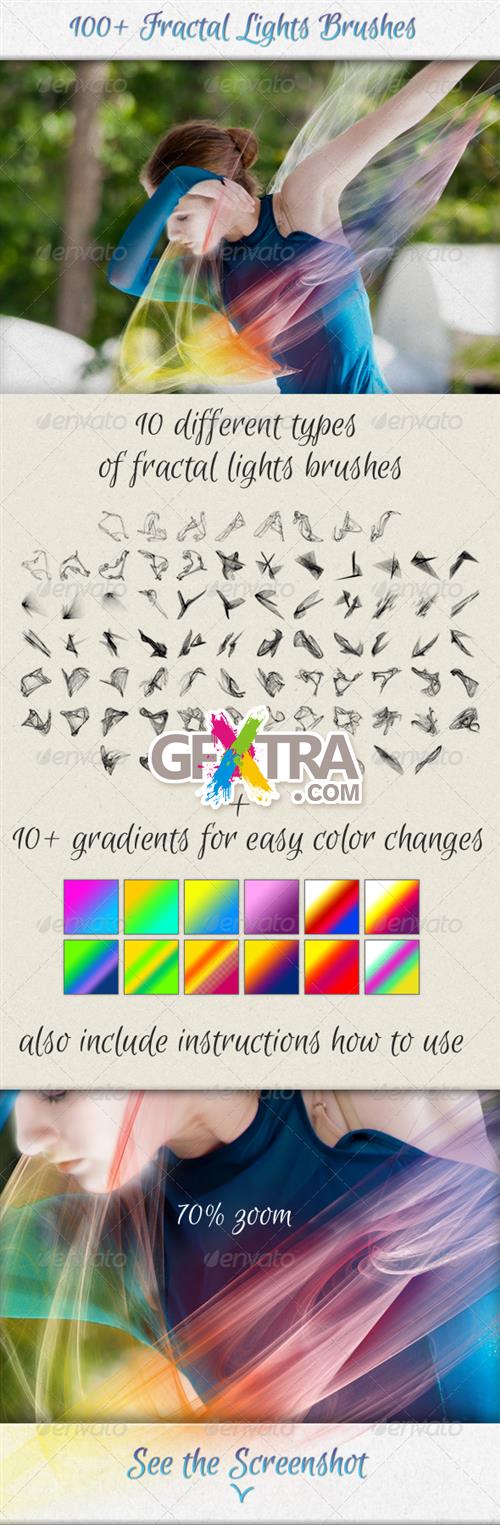 GraphicRiver - 100+ Fractal Lights Brushes for Visual Effects