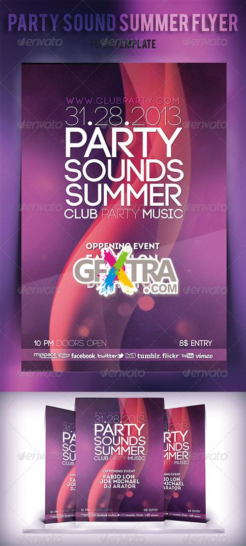 GraphicRiver - Party Sound Summer Flyer