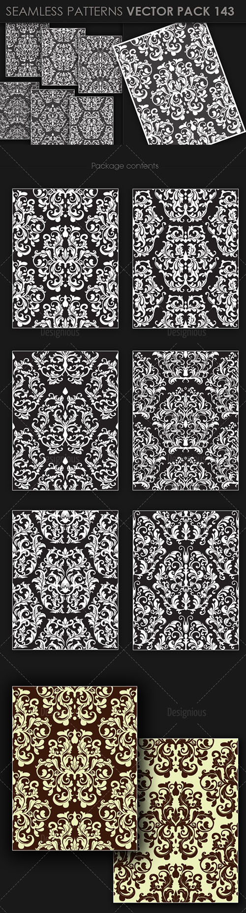 Seamless Patterns Vector Pack 143