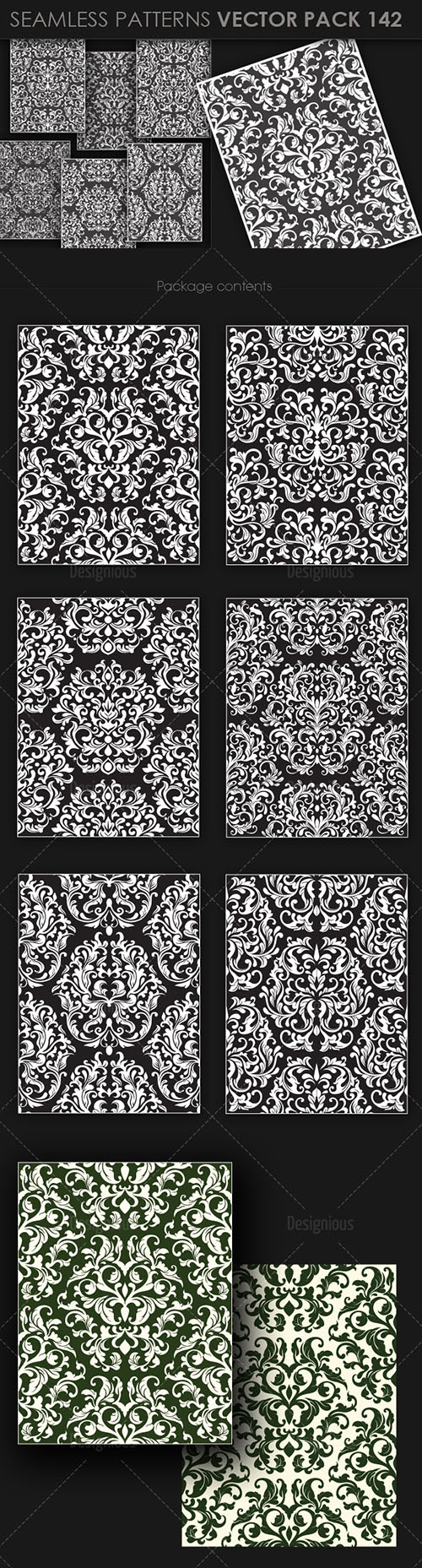 Seamless Patterns Vector Pack 142