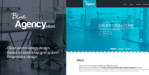 ThemeForest - Blue Agency - Premium Onepage HTML Template - RIP