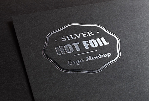 PSD Source - Silver Stamping Logo MockUp