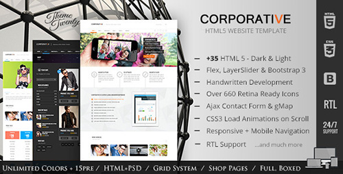 ThemeForest - Corporative - Multipurpose HTML5 Website Template - RIP