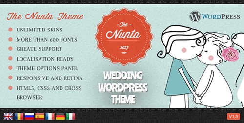 ThemeForest - Nunta v1.2 - Wedding Responsive WordPress Theme