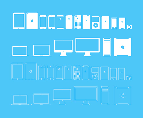 PSD Web Icons - Apple Devices Icons