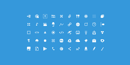 PSD Web Icons - 50 Glyphs