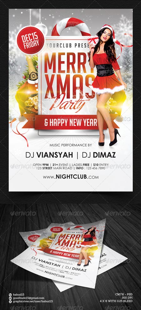 GraphicRiver Merry Xmas Party Flyer Template 6299640