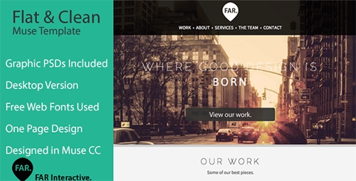 ThemeForest - Flat & Clean - One Page Parallax Muse Theme - FULL