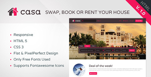 ThemeForest - Casa - Swap, Book & Rent HTML Template - RIP