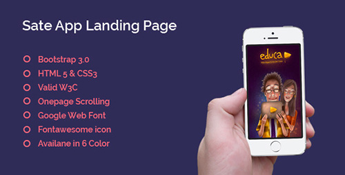 ThemeForest - Sate App Landing Page - One Page - RIP