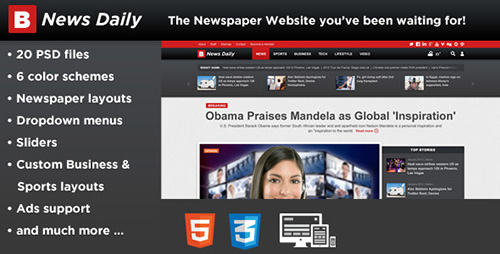 ThemeForest - Breaking News Daily-Newspaper Magazine Blog-HTML5 - RIP