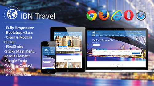 Mojo-Themes - IBN Travel - HTML3 and CSS3 Responsive Template - RIP