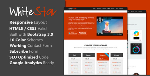 ThemeForest - WhiteStar - Responsive HTML5 Landing Page - RIP