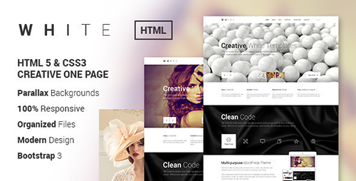 ThemeForest - WHITE - Creative One-Page HTML Template - RIP