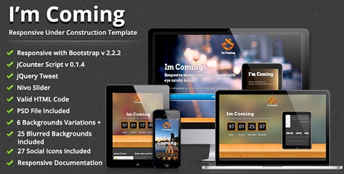 ThemeForest - Im Coming Responsive Under Construction Template - FULL