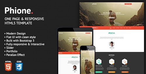 ThemeForest - Phione - Onepage Parallax Responsive HTML Template - RIP