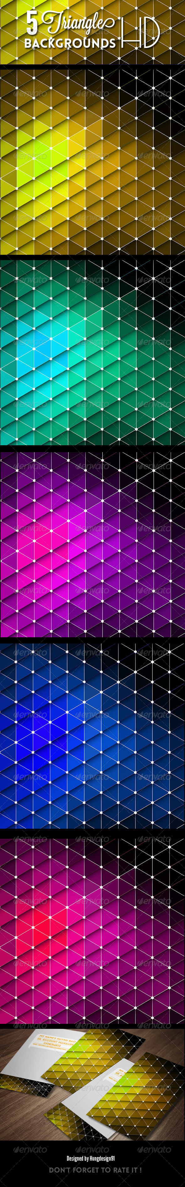 5 Triangle Backgrounds HD