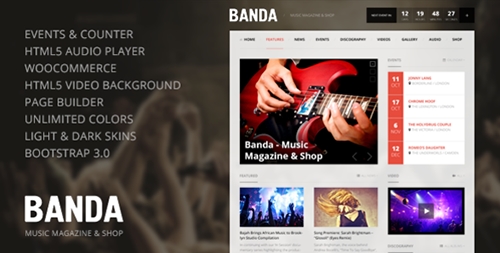 ThemeForest - Banda v1.0.4 - WordPress Music Magazine