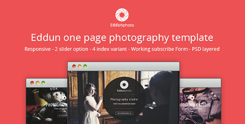 ThemeForest - Eddun Photo One Page Photography Template - RIP