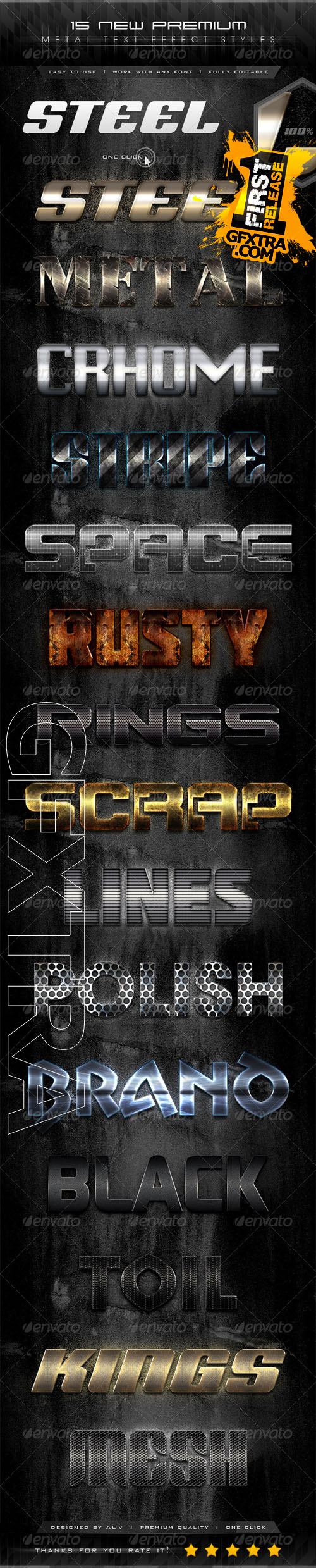 GraphicRiver - 15 New Premium Metal Text Effect Styles 7167525