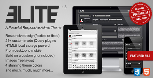 ThemeForest - ELITE v1.3 - A Powerfull Responsive Admin Theme - FULL