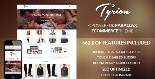 ThemeForest - Tyrion v1.2.5 - Flexible Parallax e-Commerce Theme