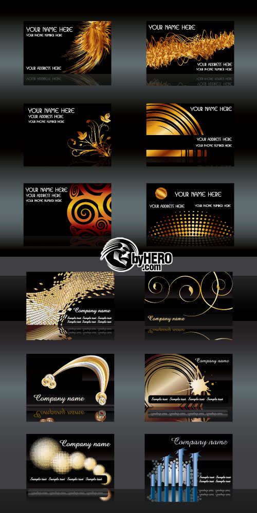 Dark Business Cards 2xEPS -Shutterstock