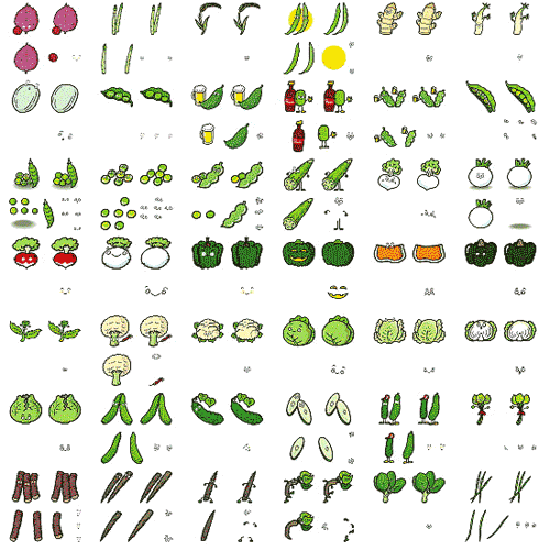 KyowaSoft CutPro Vol.5 Comical Touch Illustrations of Plants, Vegetables & Fruits