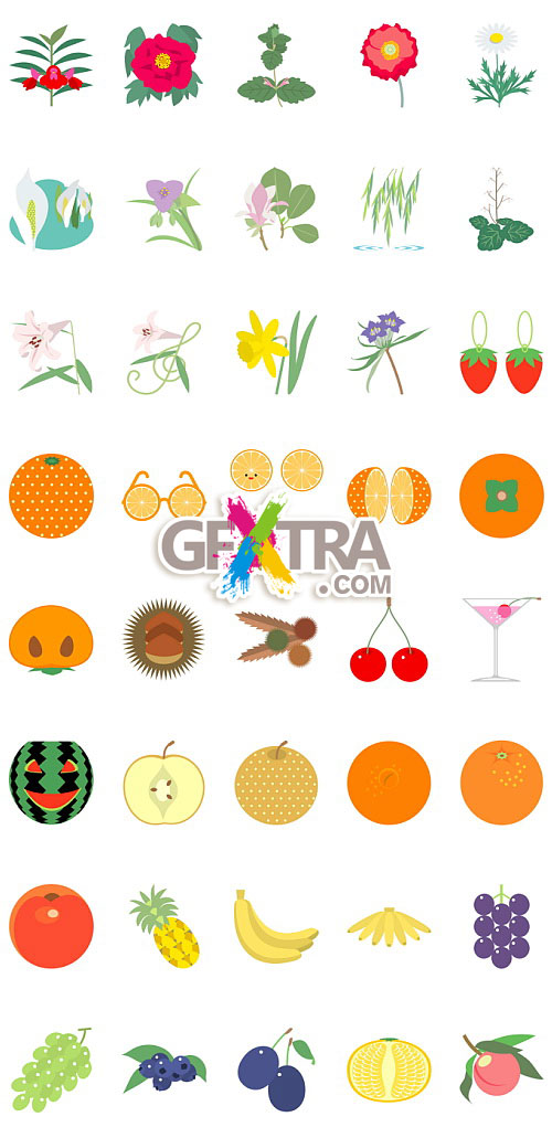 KyowaSoft CutPro Vol.6 Lovely Touch Illustrations of Plants, Vegetables & Fruits 425xEPS