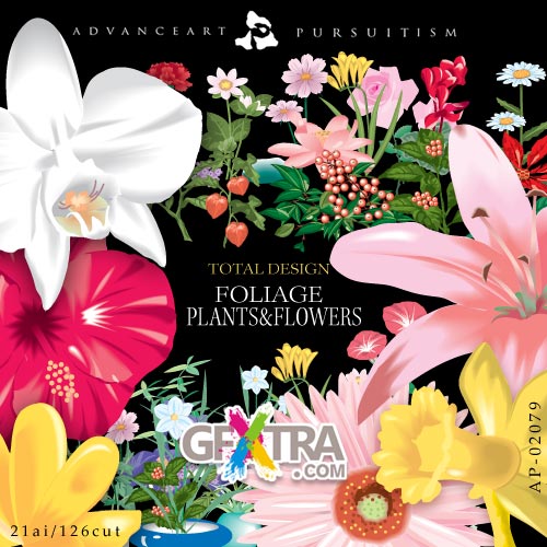 AdvanceArt Pirsuitism AP02079 Total Design - Foliage Plants&Flowers