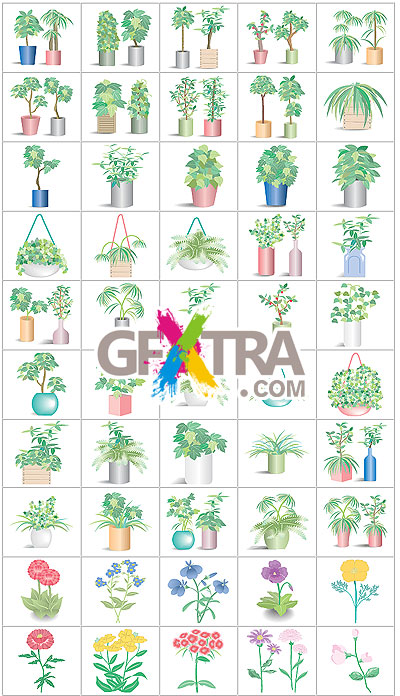 AdvanceArt Pirsuitism AP02079 Total Design - Foliage Plants&Flowers